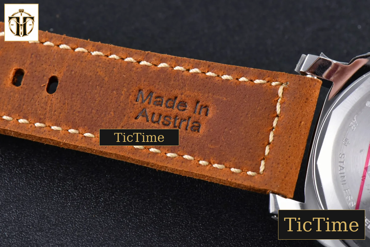 Luminor Marina PAM911 44mm Noob Green Dial Brown Leather Strap A6497 — foto 16