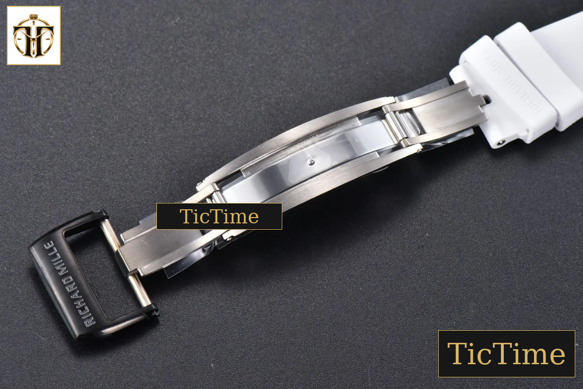 RM055 42.7mm BBRF Black Ceramic Black Skeleton Dial White Rubber Strap RMUL2 — foto 31