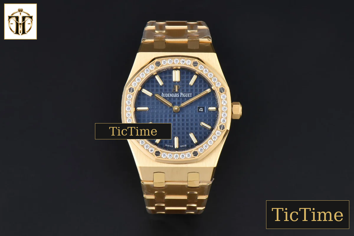 Royal Oak Ladies 67651BA 33mm ZF YG Diamond Blue Dial Blue Bracelet Quartz — foto 3
