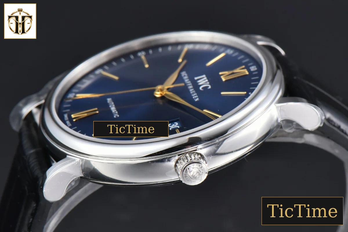Portofino 40mm V7F Blue Dial YG Hands Black Leather Strap A2892 — foto 11
