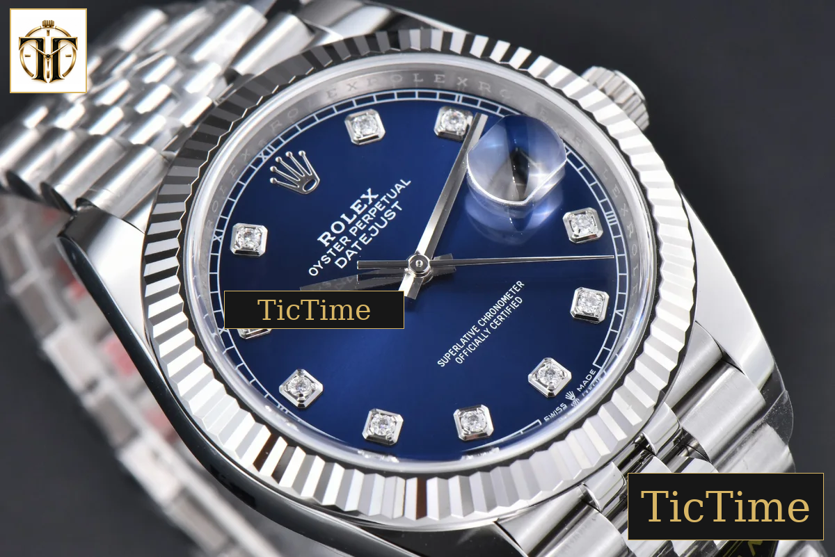 DateJust 904L 126334 41mm Clean Factory Blue Dial Diamond Marker Jubilee Bracelet VR3235 — foto 15