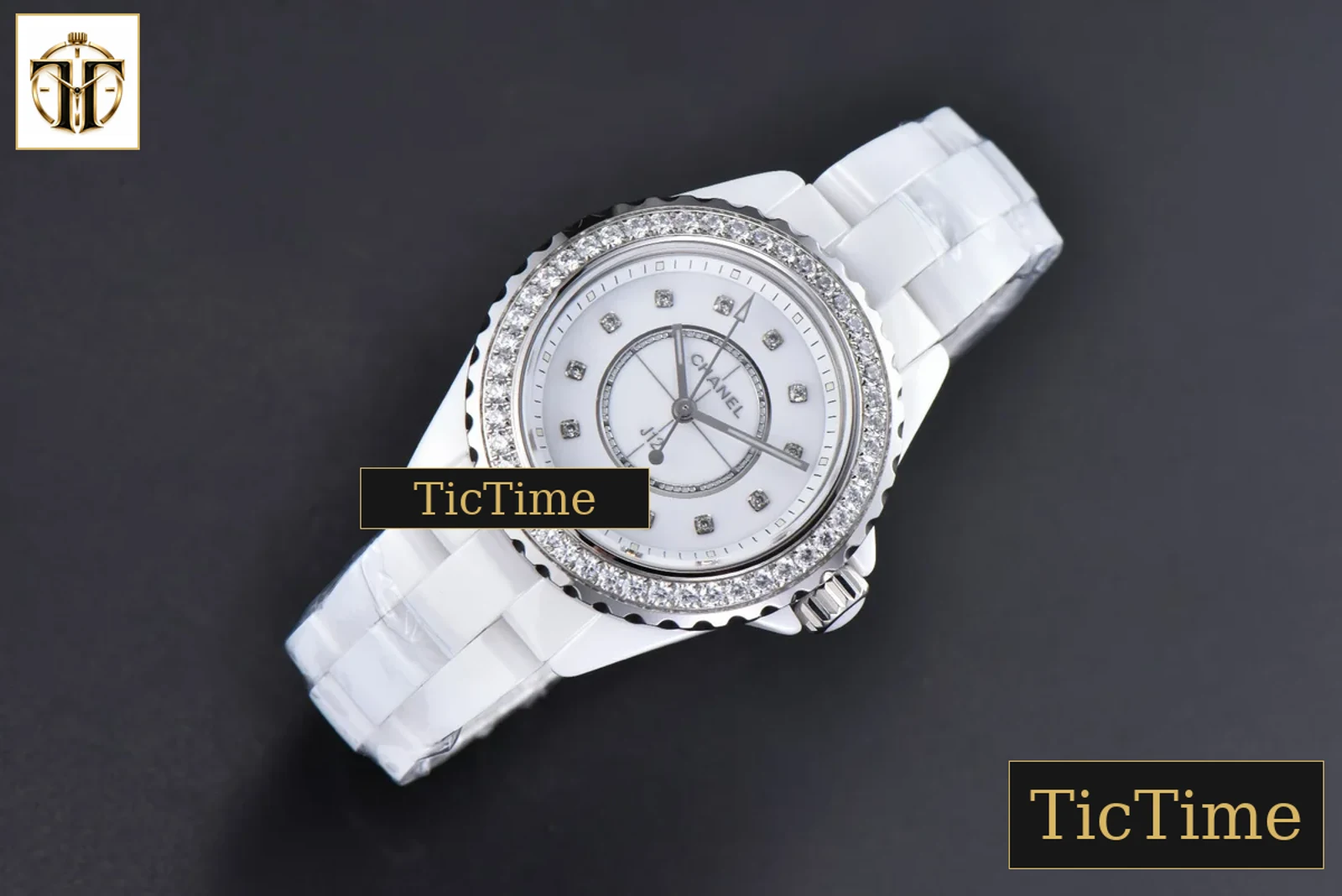 J12 38mm XF White Ceramic White Dial Diamond Marker Ceramic Bracelet 9015 — foto 3