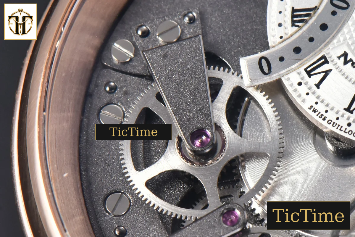 Tradition 7057BR 40mm ZF RG Gray Dial White Subdial Black Leather Strap A505 — foto 5