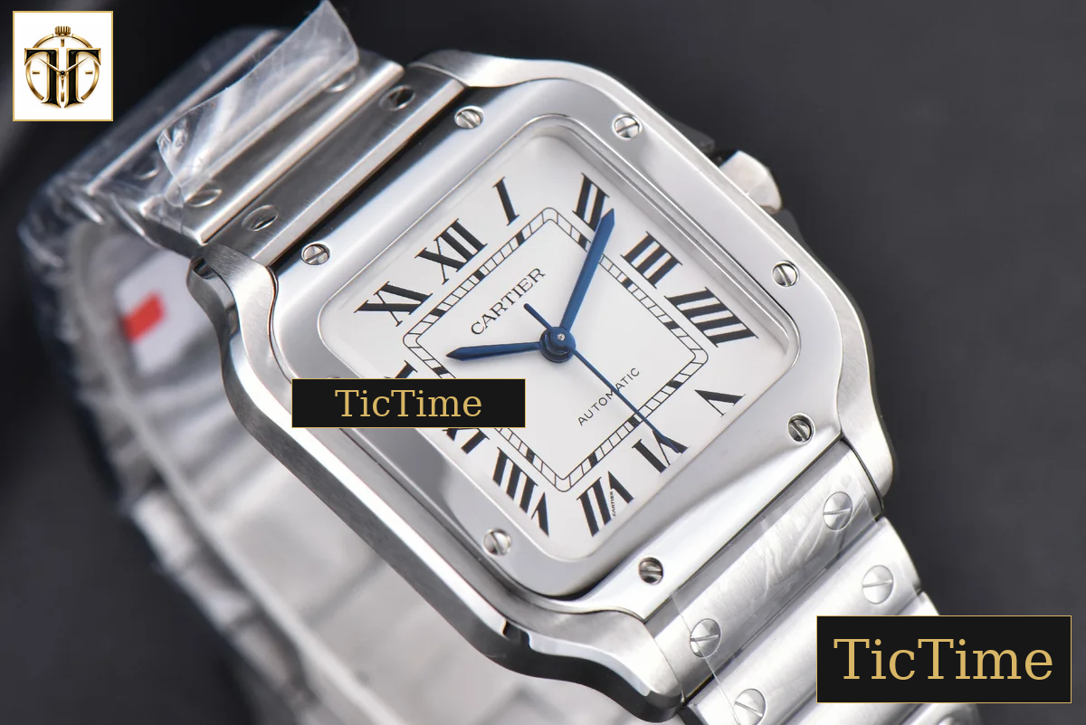 Santos de Cartier Medium 35mm BVF SS White Dial SS Bracelet Miyota 9039 — foto 7