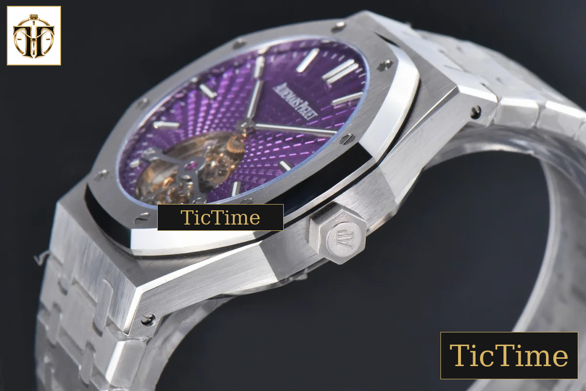 Royal Oak Tourbillon 41mm R8F SS Purple Dial SS Bracelet Flying Tourb V2 — foto 10