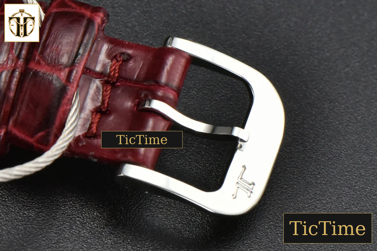 Reverso One 3288420 20mm IMF Diamond White Moissanite Red Leather Strap (wth CZ stones ) Swiss Quartz — foto 13