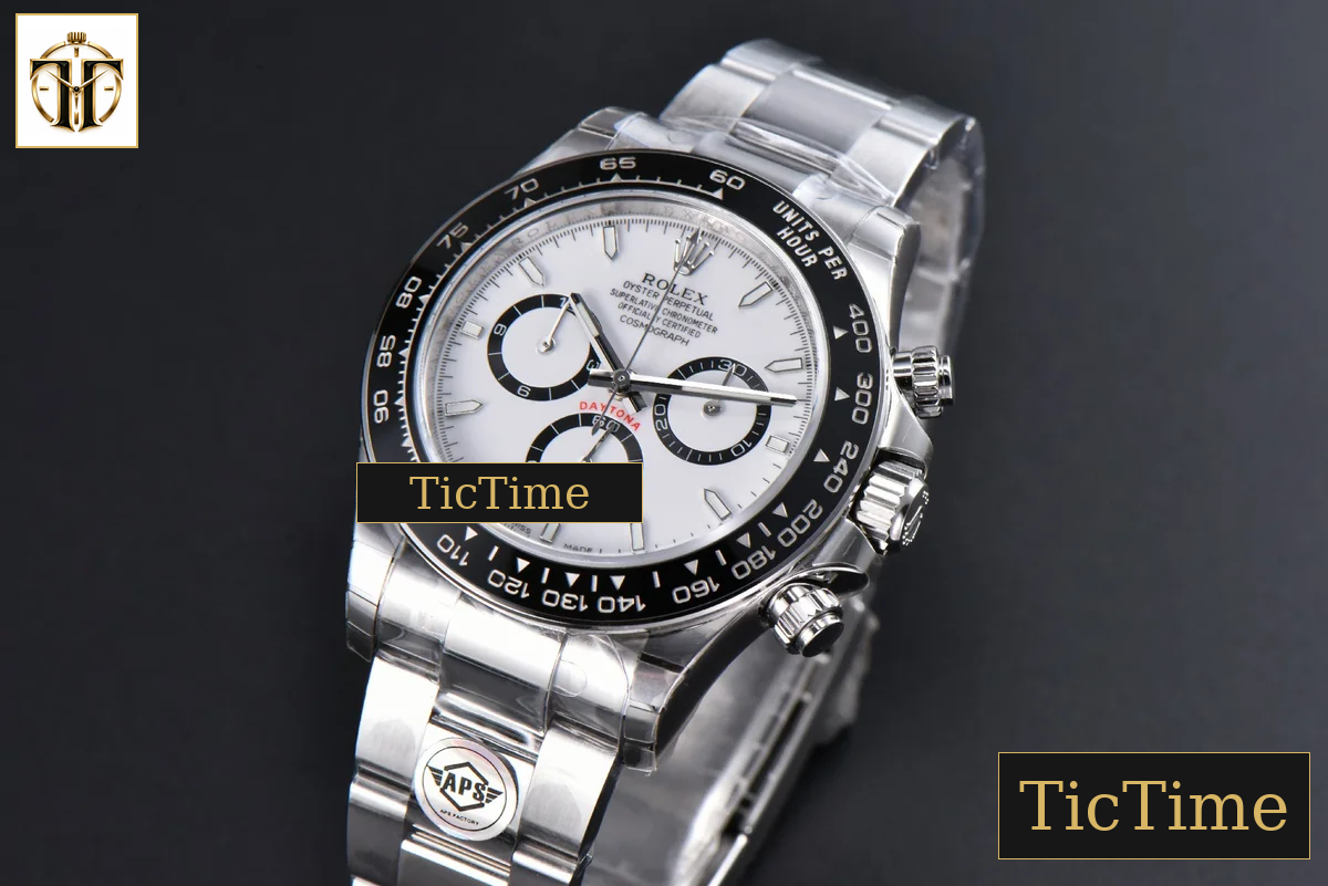 Daytona 904L Steel 126500 40mm APSF White/Panda Dial SS Braclet SH4131 — foto 5