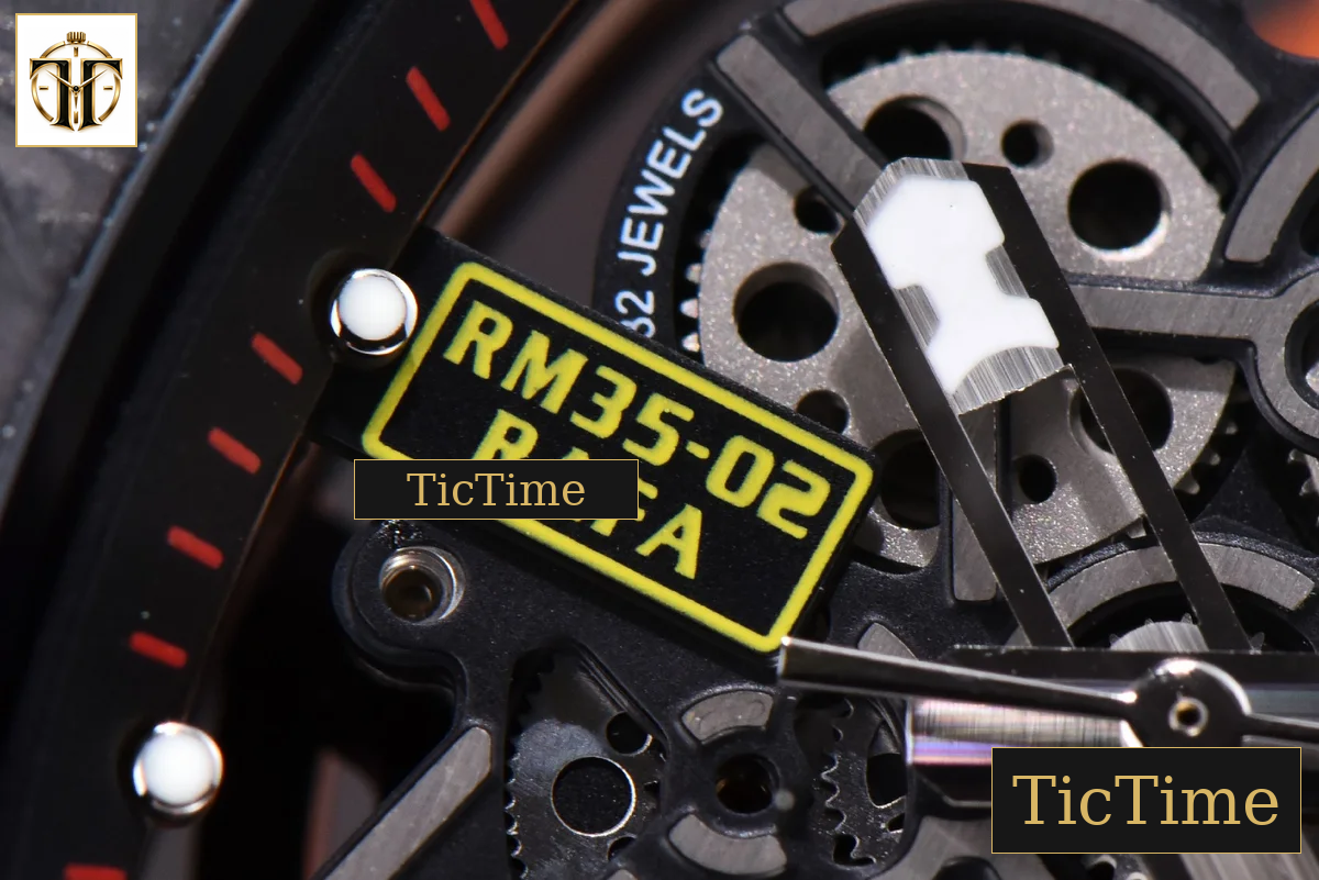 RM035-02 KVF Skeleton Dial Orange Orange Rubber Strap V3 Miyota8215 — foto 6