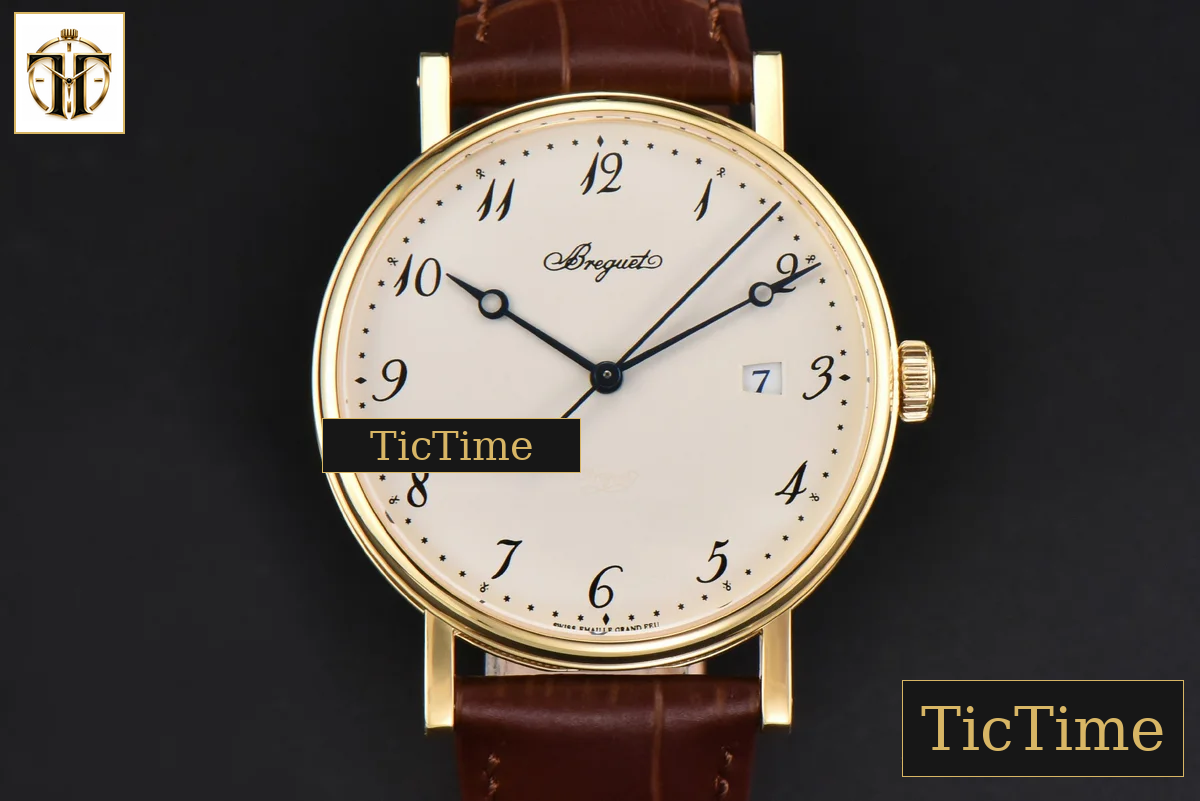 Classique 5177 38mm LTF YG White Dial Digital Marker Brown Leather Strap MY9015 — foto 2