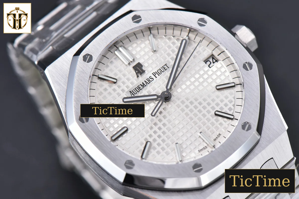 Royal Oak 15500 41mm OMF White Textured Dial SS Bracelet V2 Miyota 9015 — foto 10