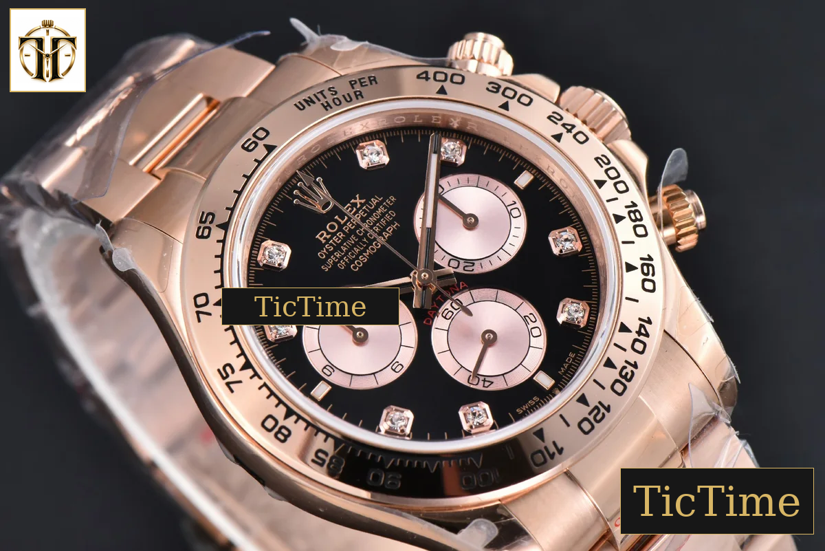 Daytona 904L 126515 40mm BPF RG Black Dial RG Subdial Diamond Marker RG Bracelet SH4131 — foto 13