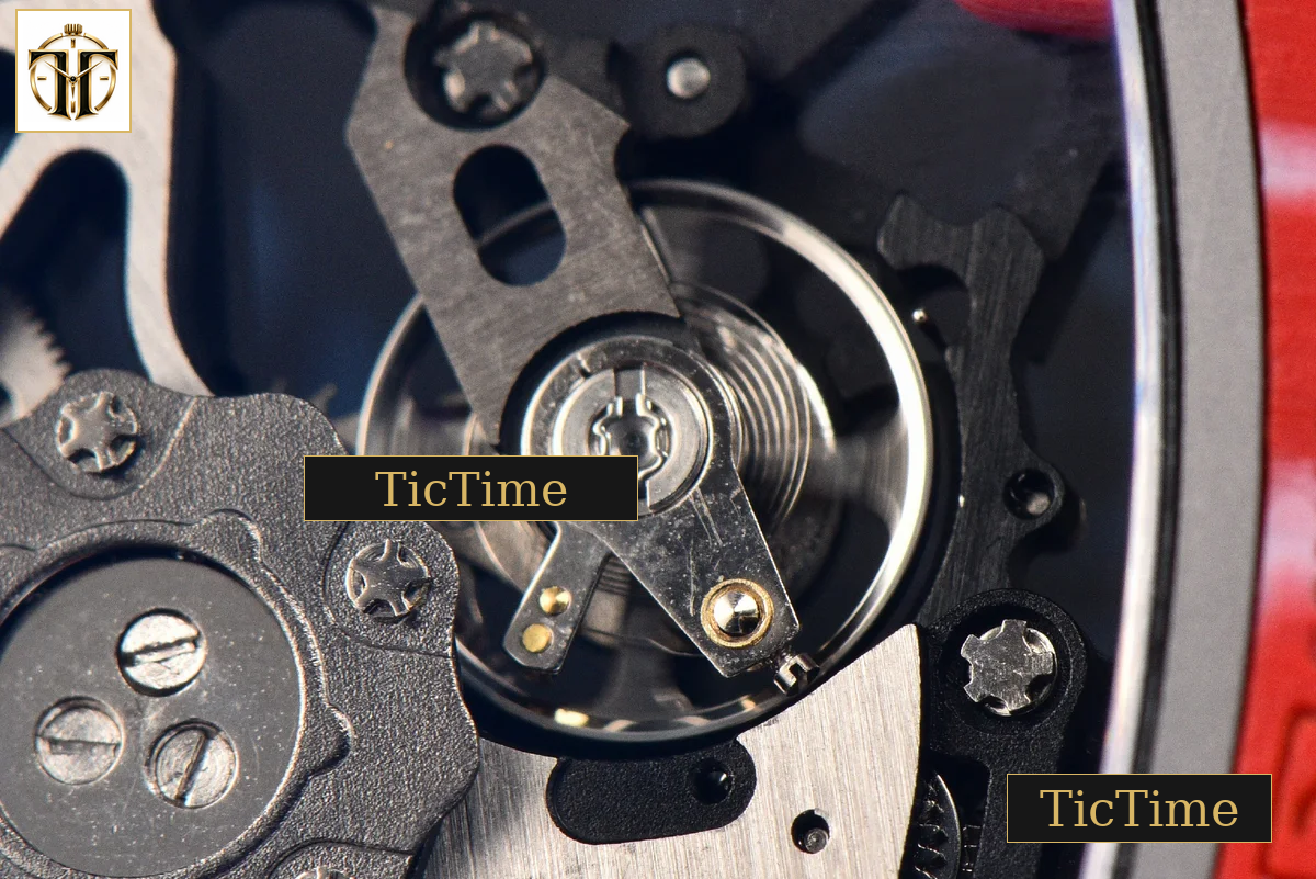 NTPT RM035-02 ZF Red Bezel Black Skeleton Dial Red Crown Black Rubber Strap V7 RMAL1 — foto 18