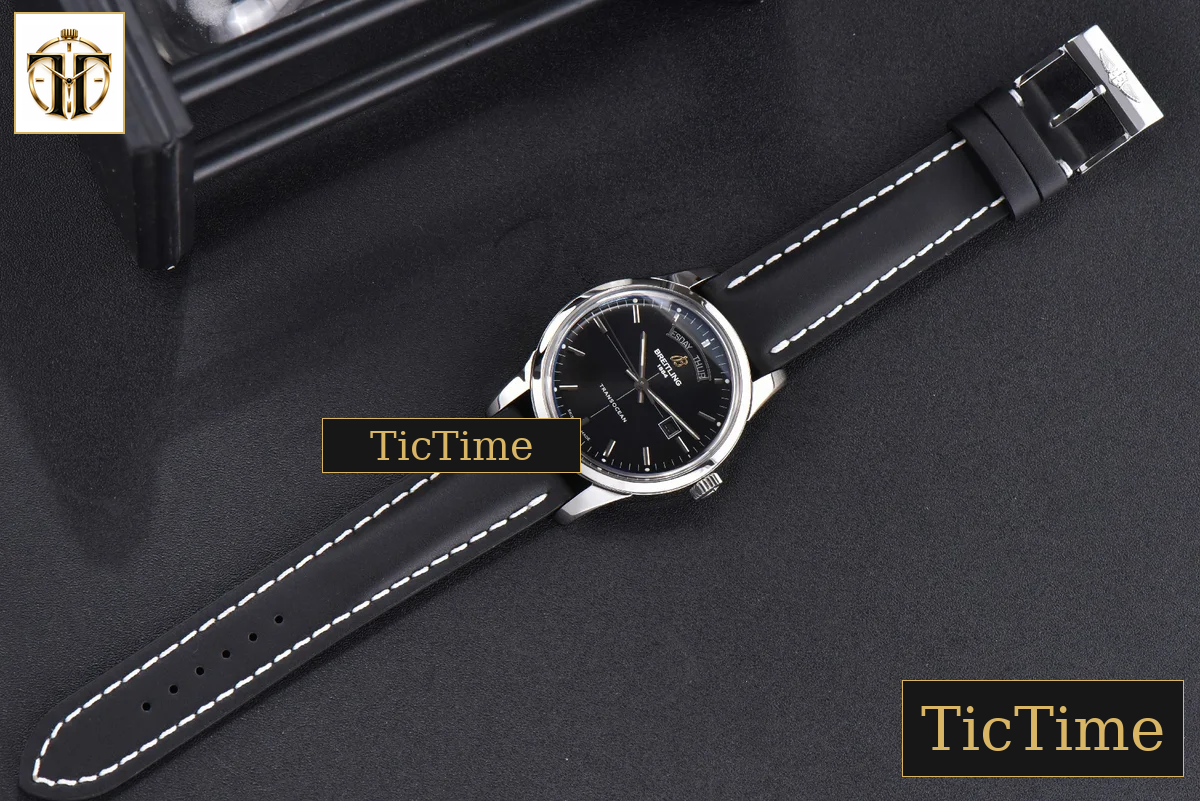 Transocean Day & Date 43mm V7F Black Dial Black Leather Strap CA145 — foto 13