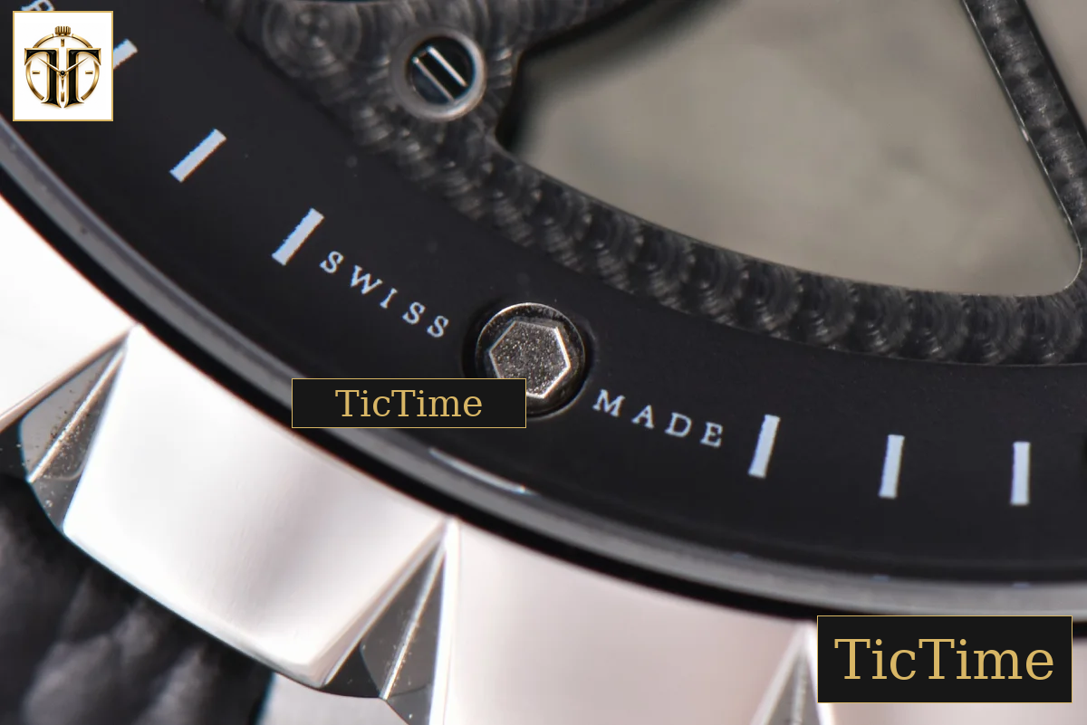 Excalibur 45mm JBF SS Black Crown Skeleton Dial Black Croc Leather Strap Tourbillon A2136 — foto 7