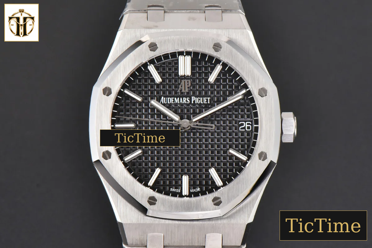 Royal Oak 15500 41mm APSF Black Textured Dial SS Bracelet V2 A4302 — foto 2