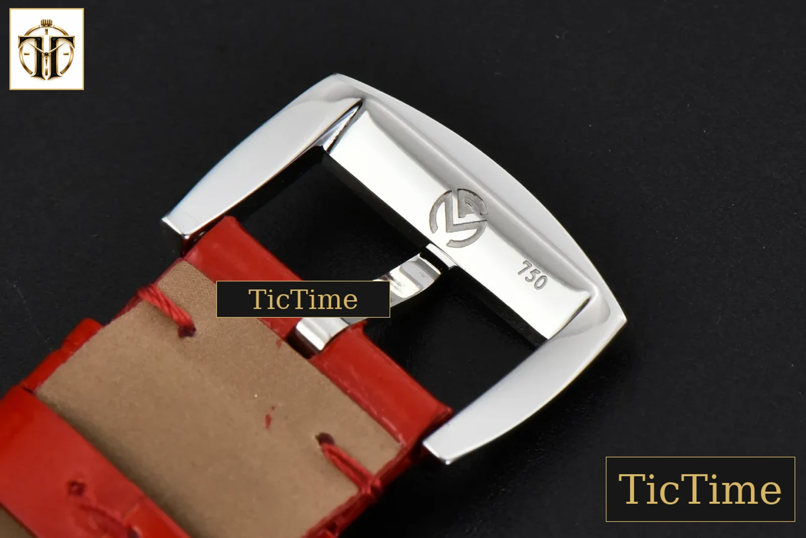 Long Island Ladies 26mm ZF Diamond MOP Dial Red Leather Strap Swiss Ronda Quartz — foto 16