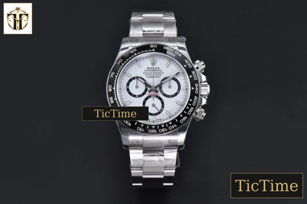 Foto frontal — Daytona Panda 904L 126500 40mm VSF White Dial SS Braclet DD4131