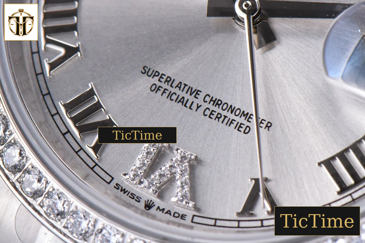 DateJust 36mm EWF SS Silver Dial Diamond Roma Marker Diamond Bezel Oyster Bracelet A3235 — foto 8