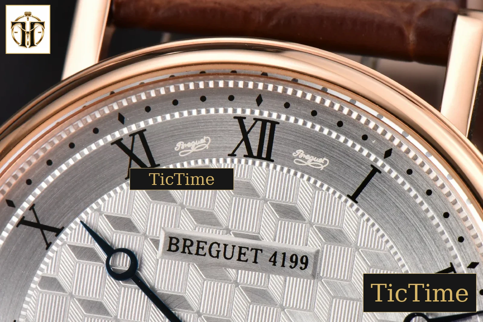 Classique 5157 38mm LTF RG White Textured Dial Roma Marker Brown Leather Strap MY9015 — foto 5