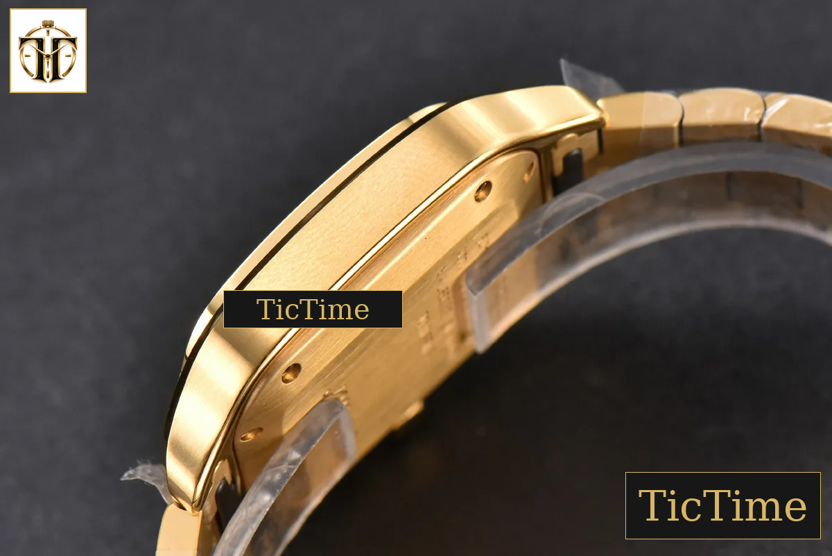 Santos de Cartier Medium 35mm BVF YG White Dial YG Bracelet Miyota 9039 — foto 12
