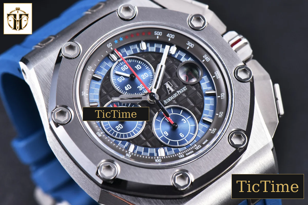 Royal Oak Offshore 26568PM 44mm JF Blue Dial Blue Rubber Strap A3126 — foto 12