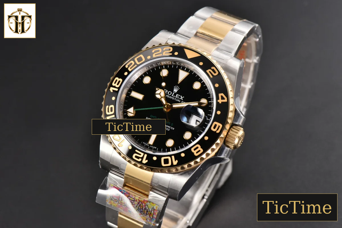 GMT Master II 116713 40mm Clean Factory YG/SS 904L Black Dial Oyster Bracelet VR3186 — foto 4