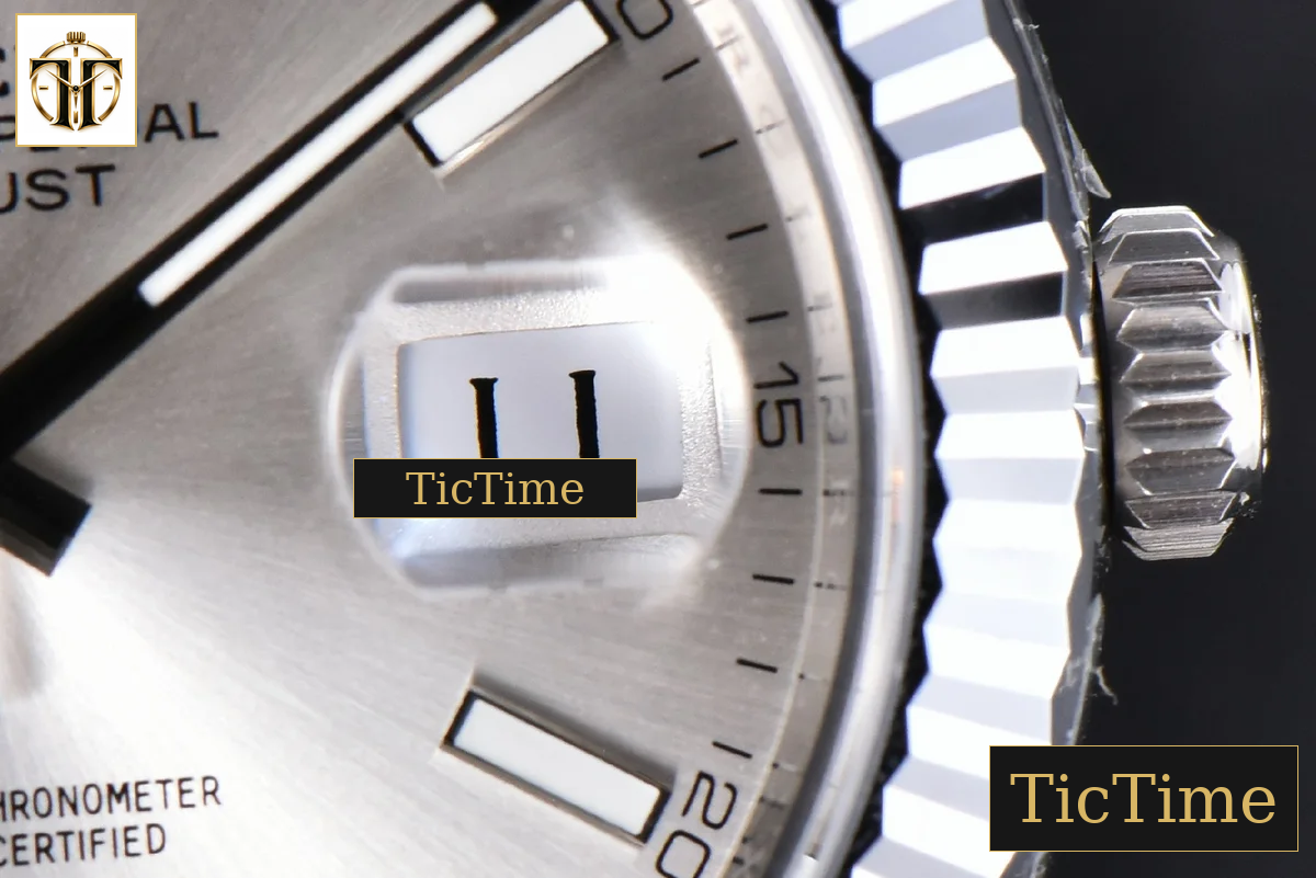 DateJust Fluted Bezel 126334 41mm VSF Silver Dial Oyster Bracelet VS3235 — foto 9