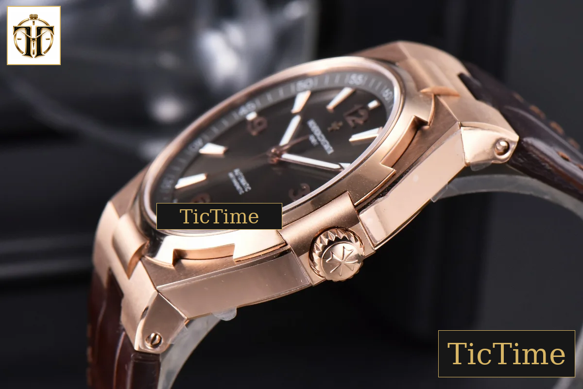 Overseas 47040 42mm MKF RG Brown Dial Leather Strap 9015 — foto 14