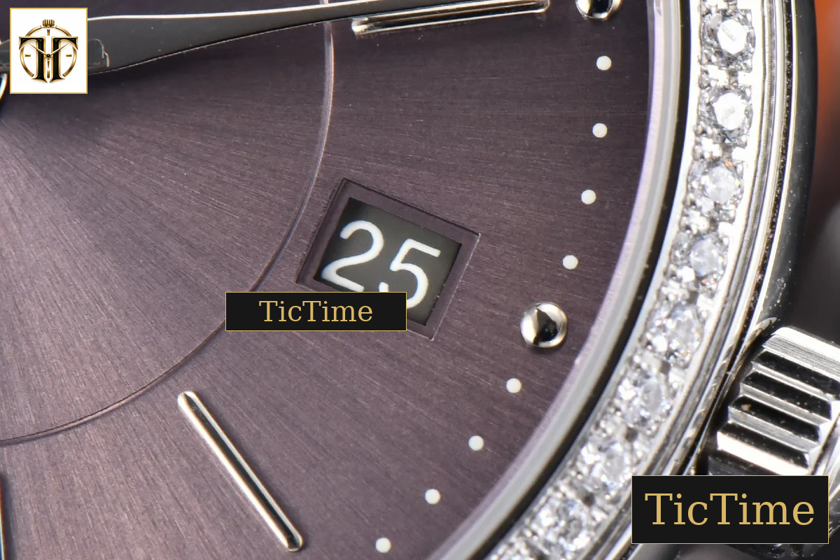 Portofino 37mm V7F Diamond Gray Dial Silver Marker Grape Leather Strap A2892 — foto 9