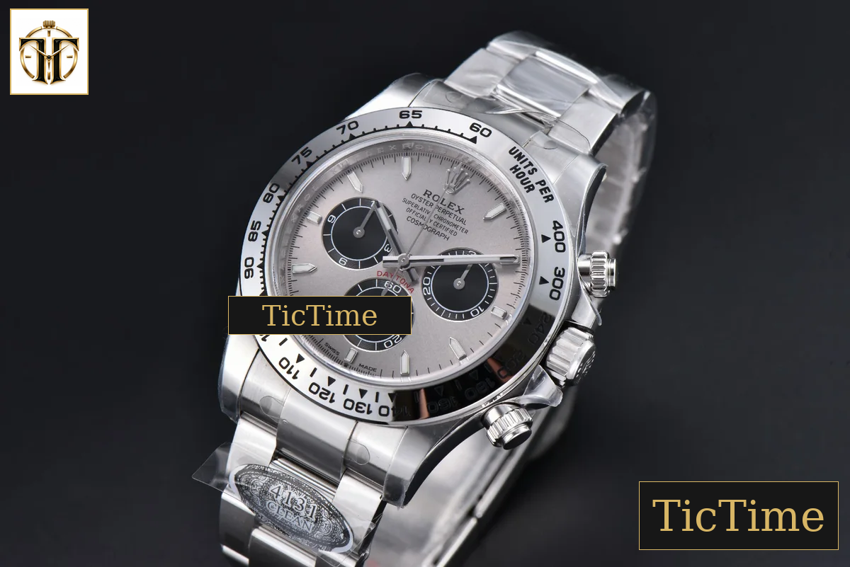 Daytona 126509 40mm Clean Factory Grey Black Subdial Lume Marker SS Bracelet DD4131 — foto 4