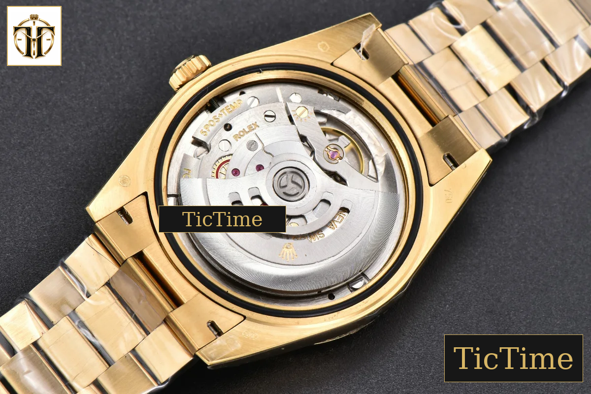 DayDate 40mm GMF YG Black Dial Diamond Marker President Bracelet A3235 — foto 20