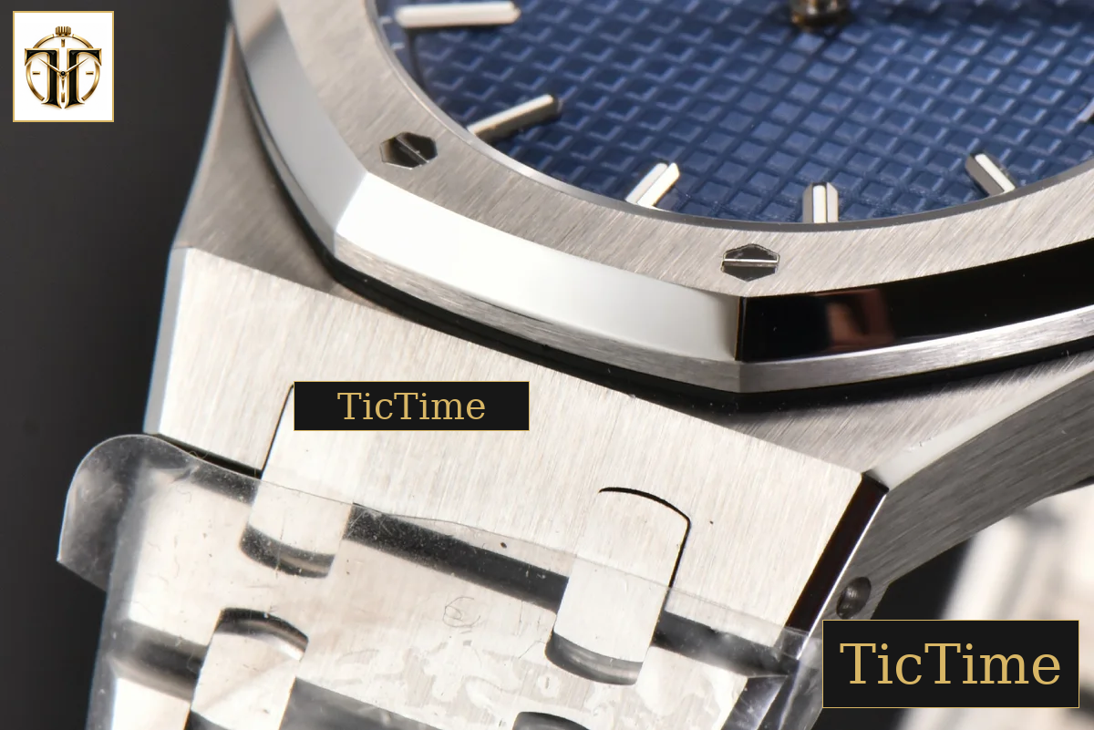 Royal Oak 15500 41mm ZF Blue Textured Dial SS Bracelet (V2 free sprung ) A4302 — foto 9