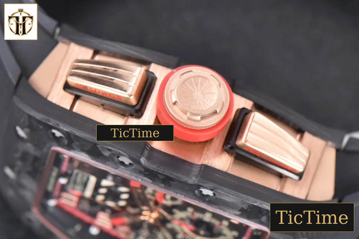 NTPT Chrono RM011 KVF Skeleton Dial Red Crown Black Rubber Strap V2 A7750 — foto 15