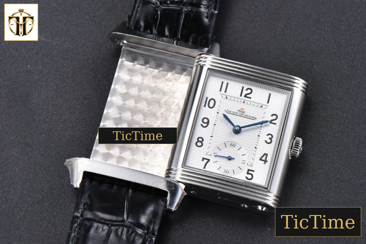 Master Reverso Tribute Small Seconds 30x47mm MGF White Circle Dial Black Leather Strap A854A — foto 13