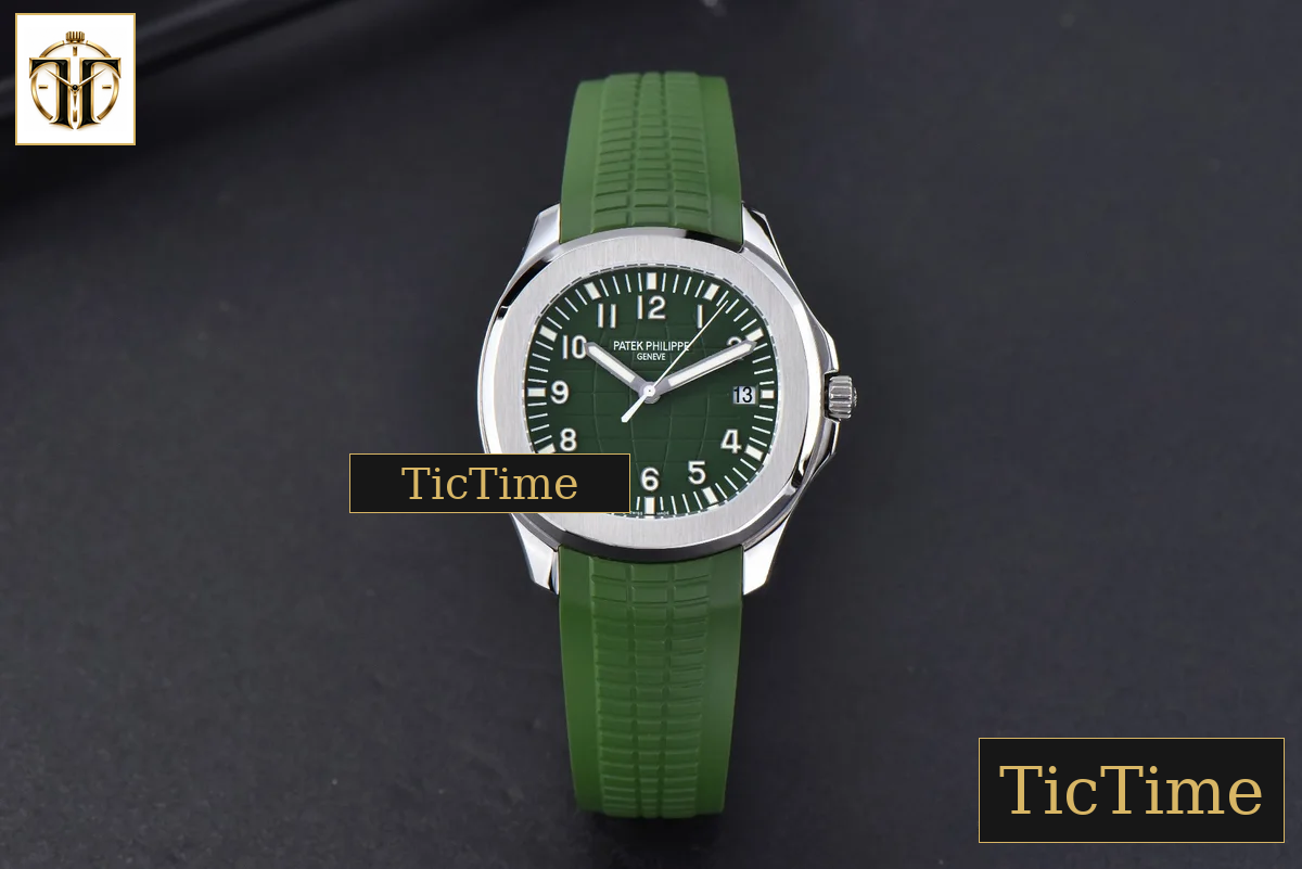 Aquanaut 5168 42mm ZF Green Dial Green Rubber Strap A324 — foto 3