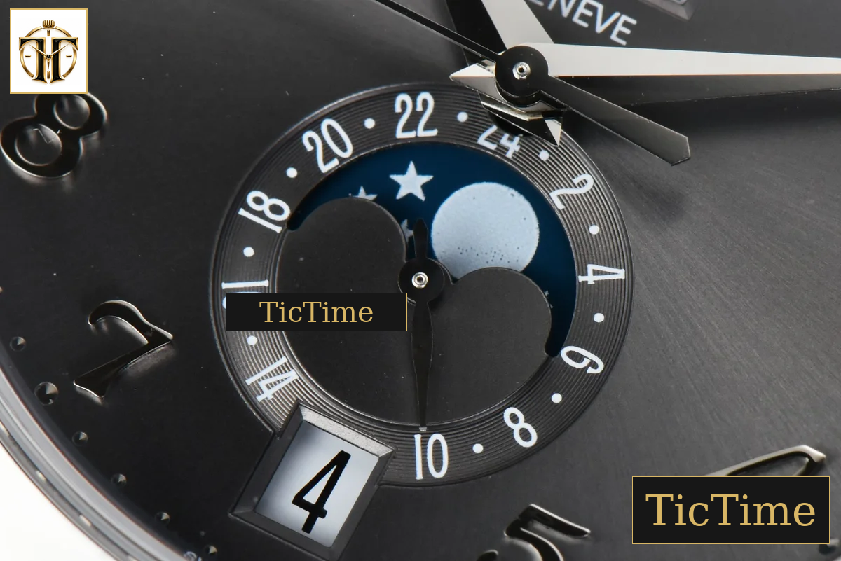 Complications 5396 38.5mm ZF Gray Dial Moonphase Stick Markers Black Leather Strap MY9015 — foto 7