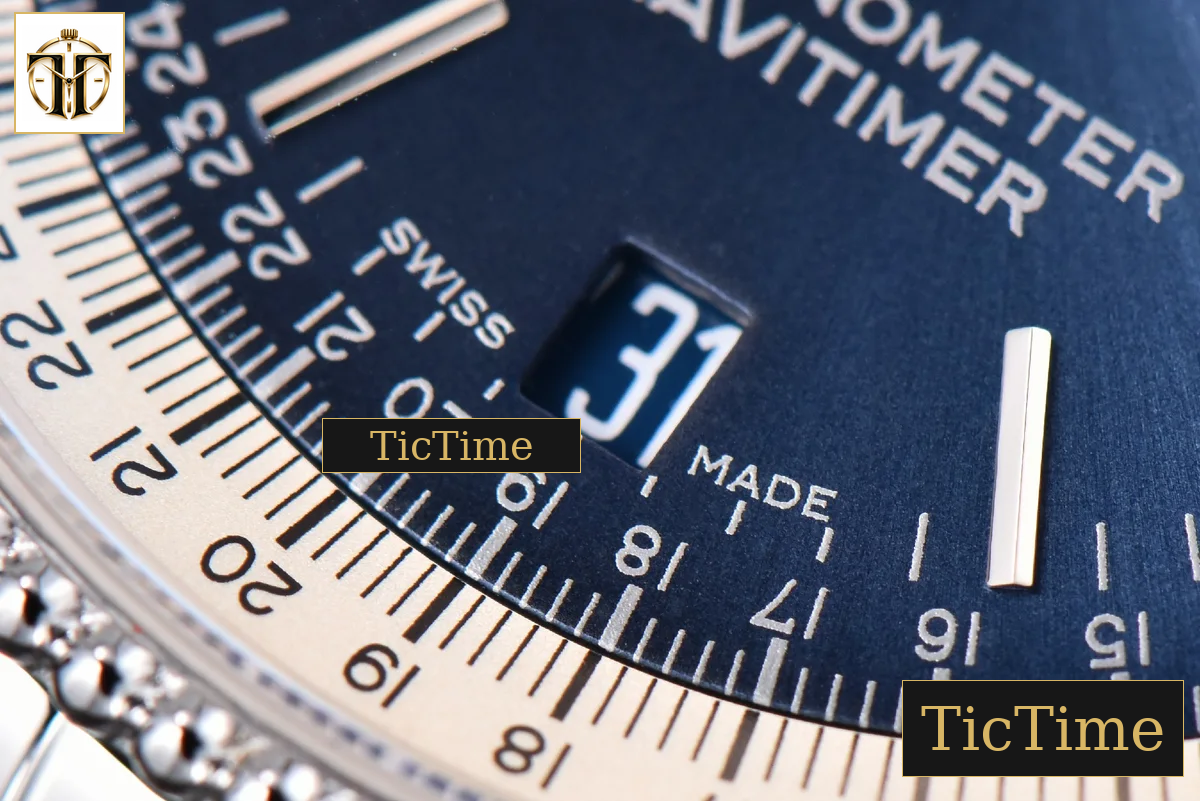 Navitimer 38mm TF SS Blue Dial White Bezel SS Bracelet A2824 — foto 8