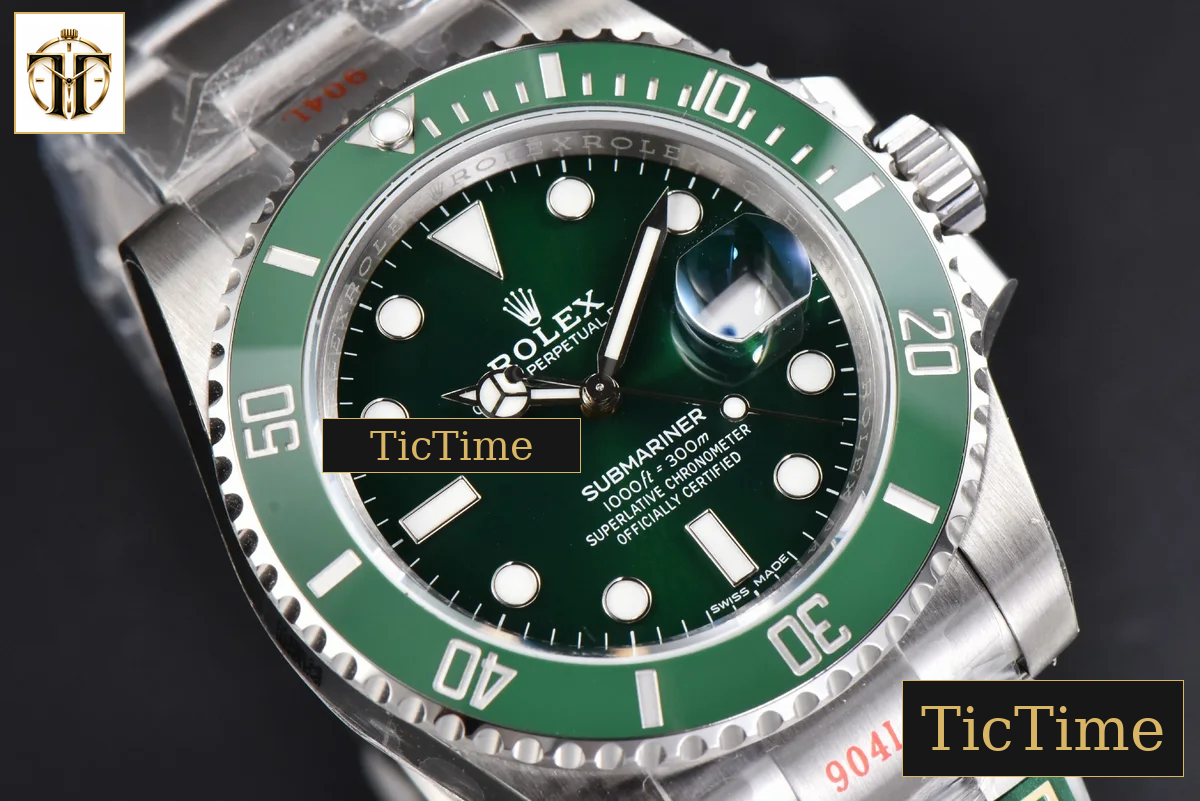 Submariner LV 40m 116610 40.5mm King Factory Green Ceramic Green Dial SS Bracelet VS3135 — foto 12