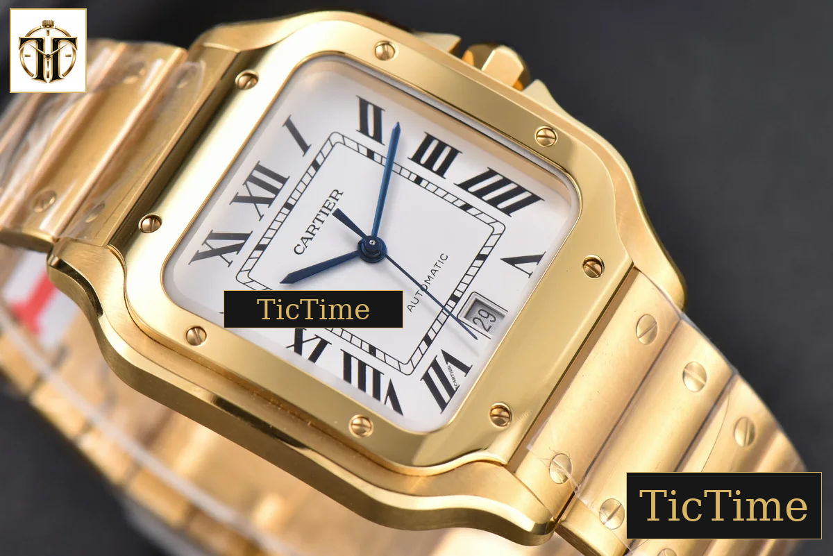 Santos de Cartier XL 40mm BVF YG White Dial YG Bracelet Miyota 9019 — foto 16