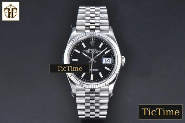 Foto frontal — DateJust 904L 126234 36mm VSF Black Dial Lume Marker Jubilee Bracelet VS3235