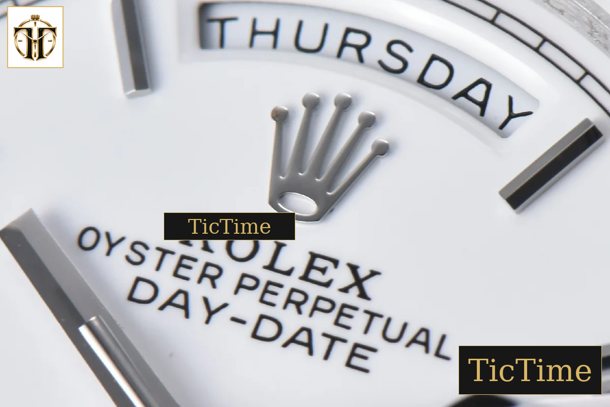 DayDate 36mm GMF SS Diamond Bezel White Dial Roman Marker President Bracelet (Tungsten) A2836 — foto 9