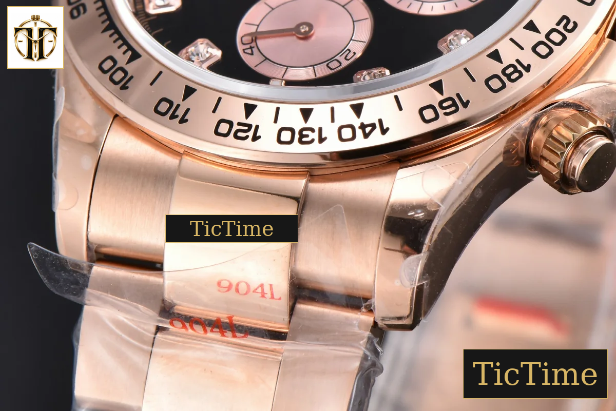Daytona 904L 126515 40mm BPF RG Black Dial RG Subdial Diamond Marker RG Bracelet SH4131 — foto 11