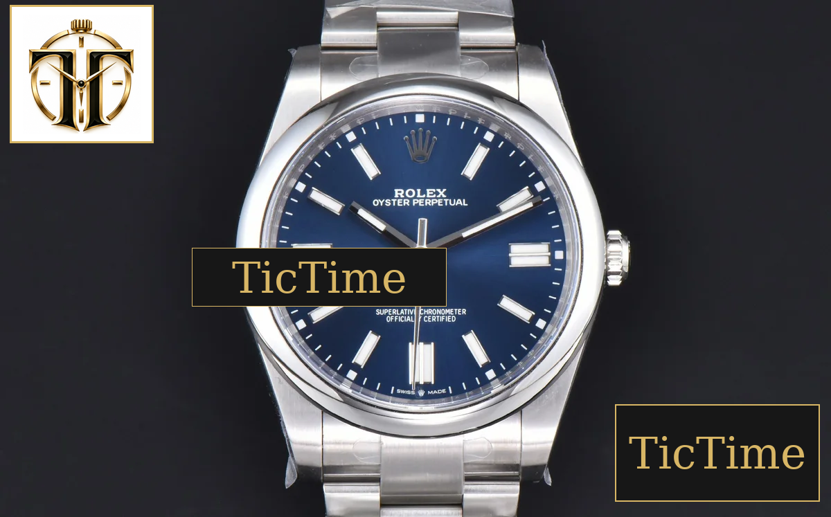 Oyster Perpetual 904L 124300 41mm Clean Factory Blue Dial SS Bracelet VR3230 — foto 2
