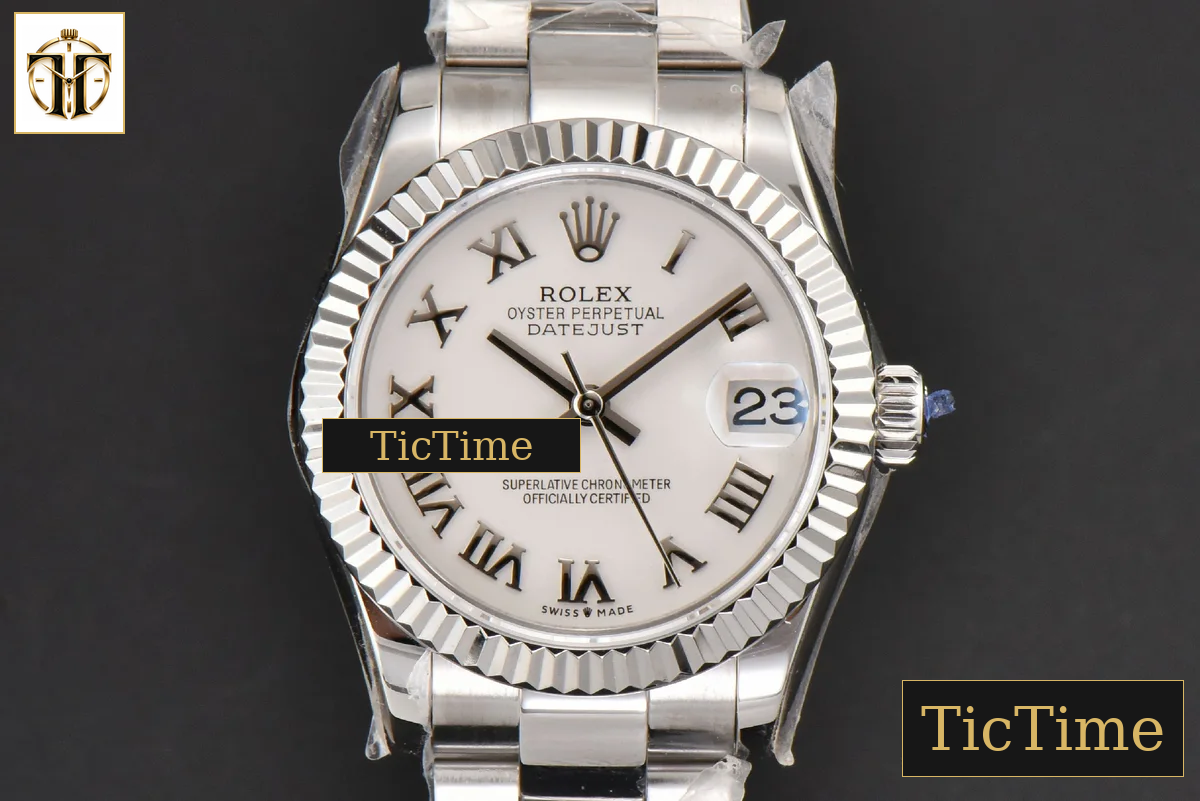 DateJust Ladies 904L 31mm WF White Dial Roma Marker Oyster Bracelet A2671 — foto 2
