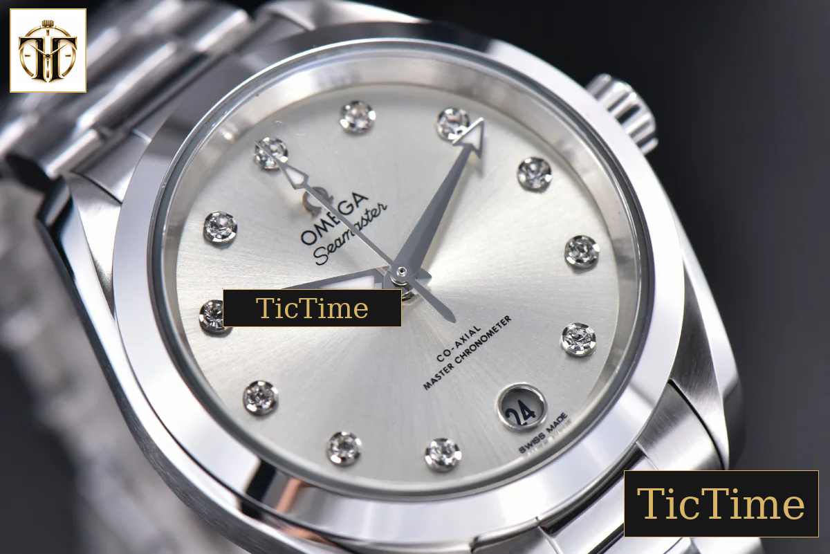 Aqua Terra 150M Ladies 34mm VSF Silver Dial Diamond Marker SS Bracelet A8800 — foto 10