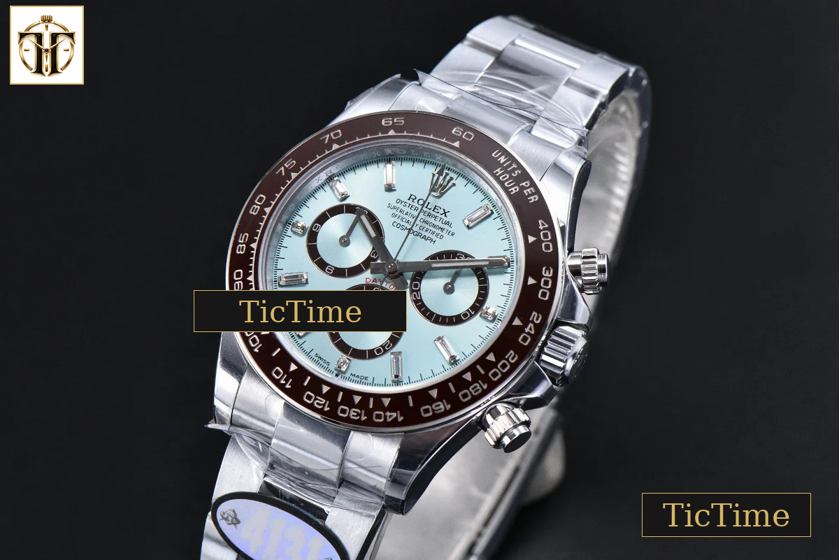 Daytona UFO 904L 126506 40mm UF Ice Blue Crystal Dial Diamond Markers SS Braclet (Free Sprung) UF4131 — foto 4