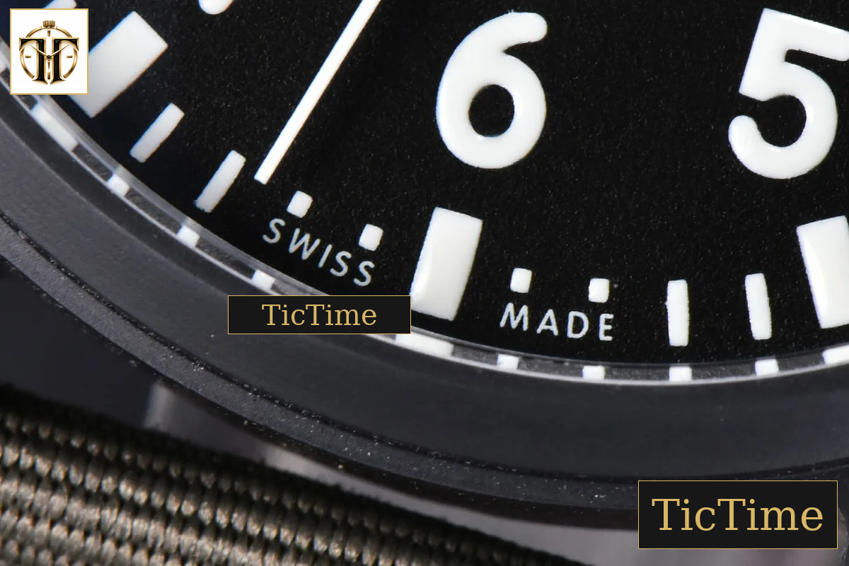 Top Gun IW326901 44mm M+F Ceramic Black Dial Green Nylon Strap A2892 — foto 6