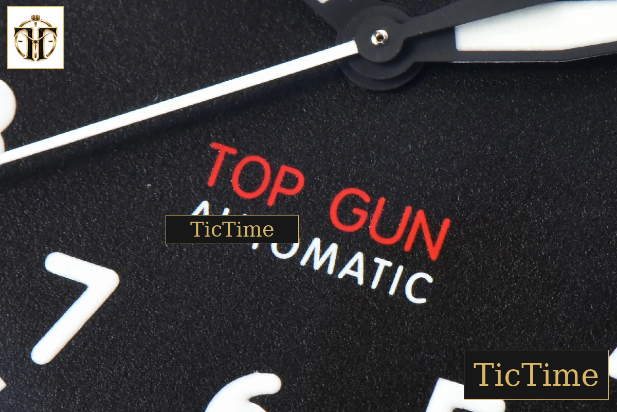 Top Gun IW326901 44mm M+F Ceramic Black Dial Green Nylon Strap A2892 — foto 7