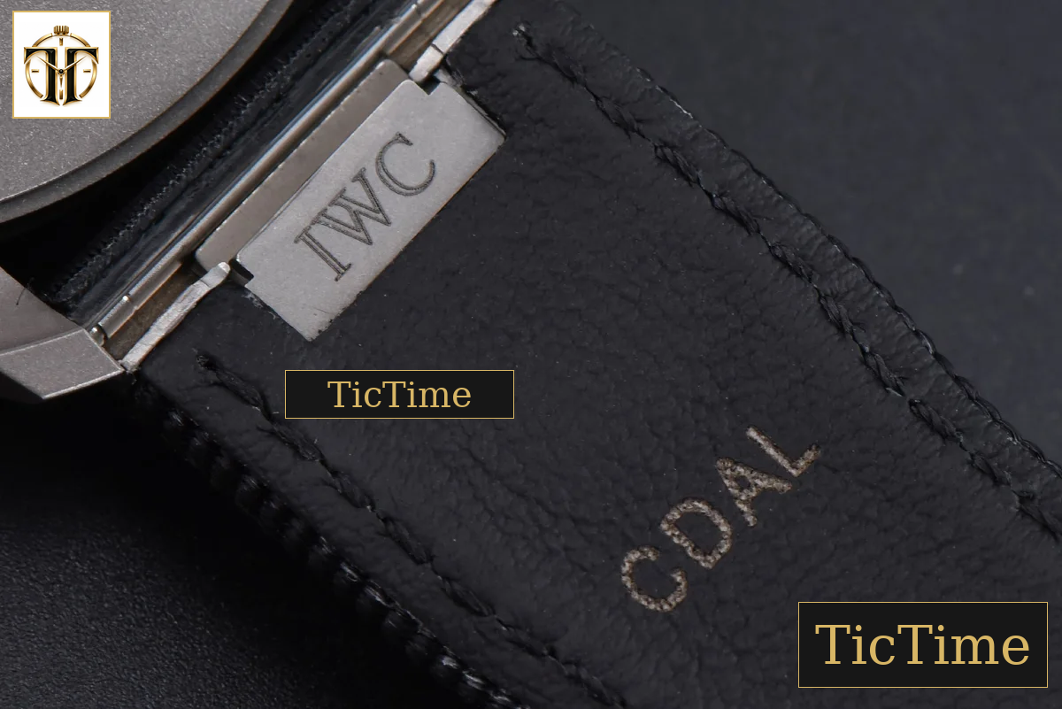 Mark XX Ti Case IWC328201 40mm V7F Black Dial Black Leather Strap A2892 — foto 22