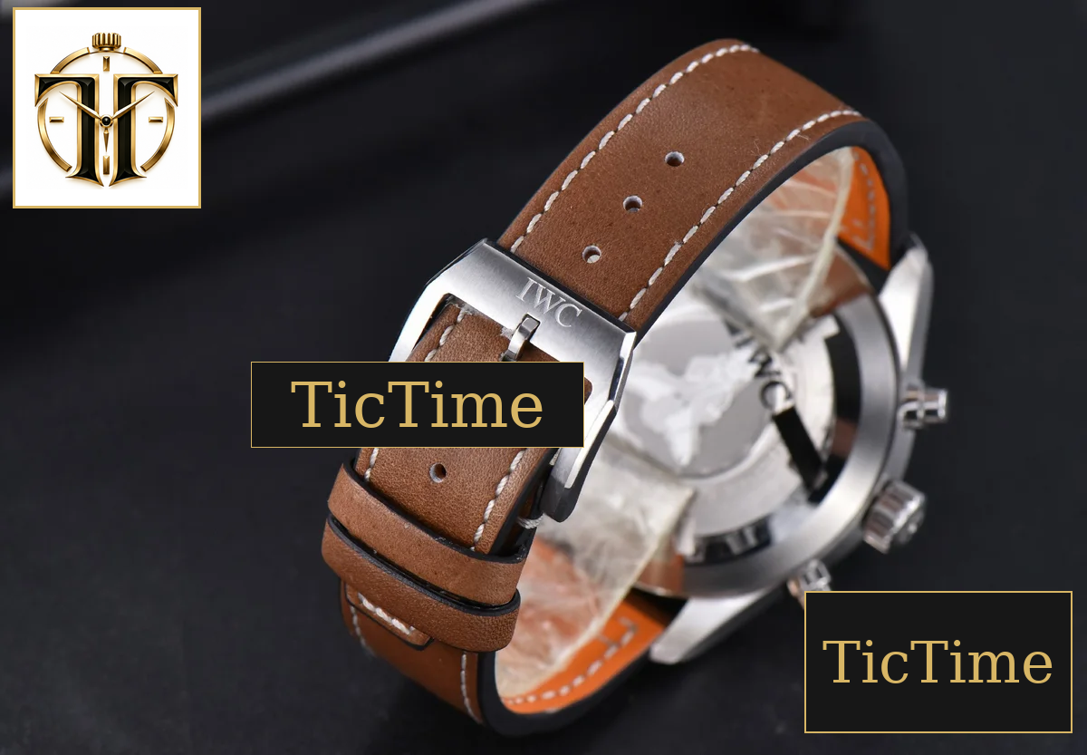 Pilot Chrono Spitfire IW377714 43mm ZF Blue Dial Brown Leather Strap A7750 — foto 24